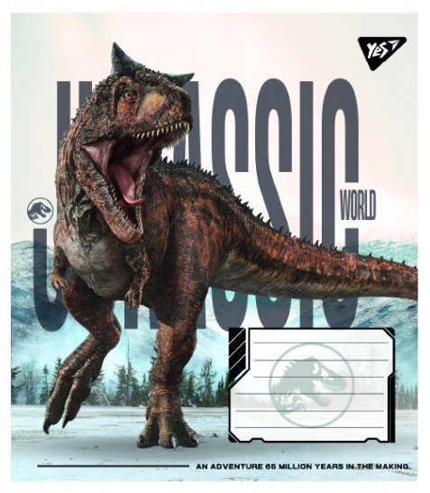 Зошит учнівський шкільний Yes JURASSIC WORLD ALIVE А5 12 аркушів лінія