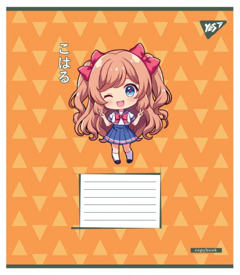 Зошит учнівський шкільний Yes Anime girls А5 12 аркушів лінія