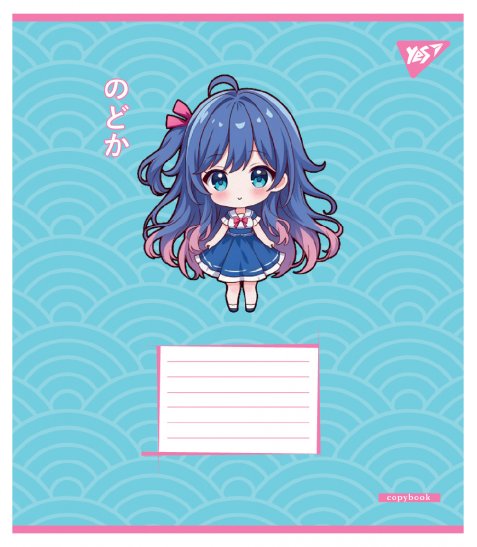 Зошит учнівський шкільний Yes Anime girls А5 12 аркушів лінія