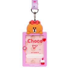 Бейдж силіконовий на стрічці YES Line Friends. Choco