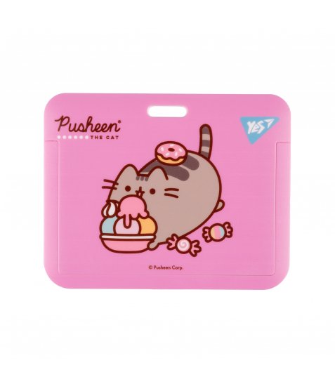 Бейдж горизонтальний Yes Pusheen слайдер