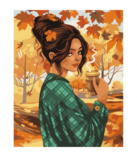 Картина за номерами SANTI Осіння кава 40*50 см