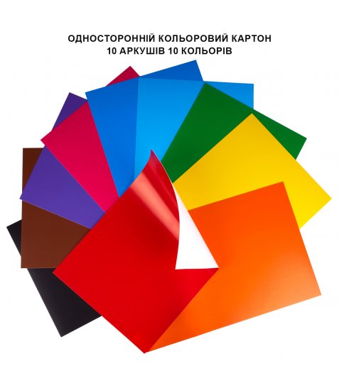 Картон кольоровий односторонній Yes Minecraft 10 аркушів А4 папка