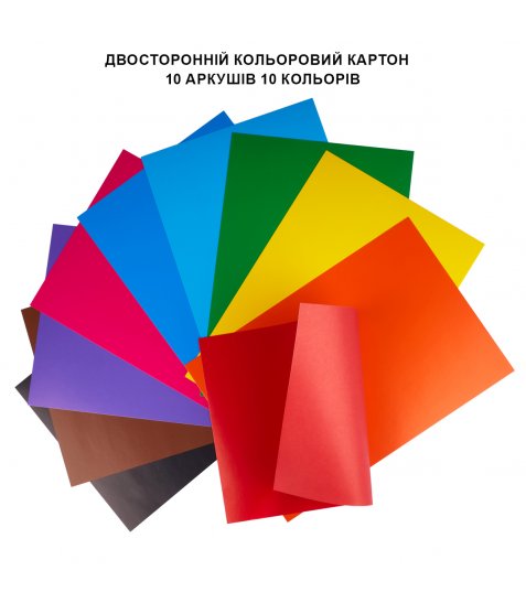 Картон кольоровий двосторонній Yes Minecraft 10 аркушів А4 папка